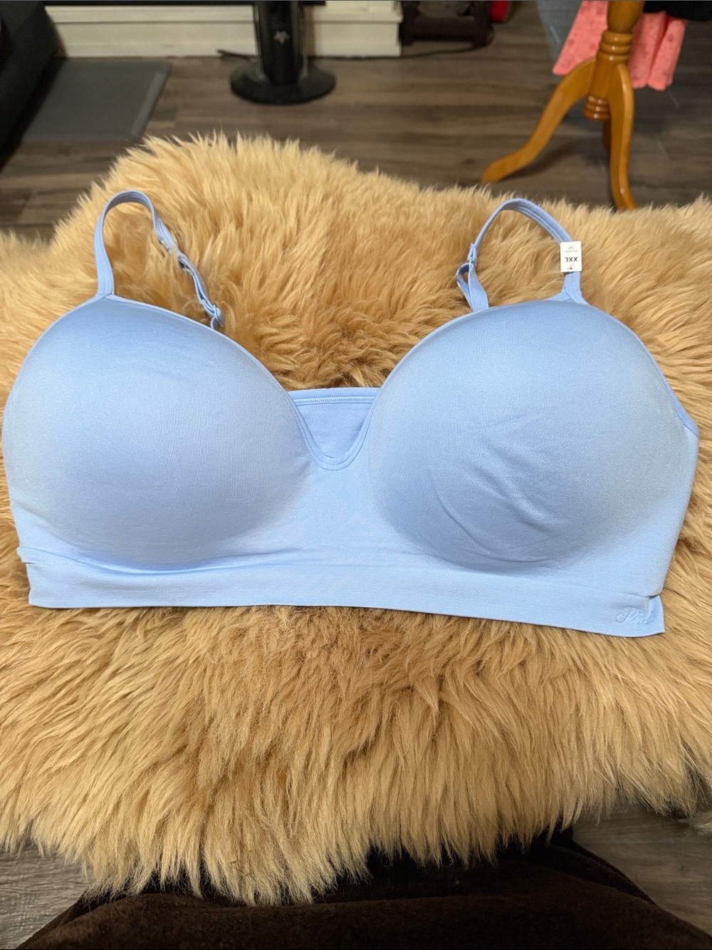 Victoria Secret PINK Light Blue Women's Seamless Padded Bra, XXL NWT